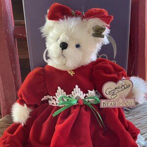 Annette Funicello Angelina Millena Plush Christmas Angel Bear COA #404 Pin & Box